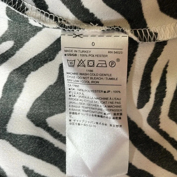 Banana Republic zebra  print skirt sz 0 - Picture 4 of 4
